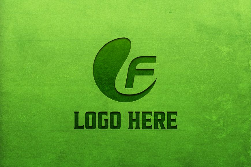 Simple Green Logo Mockup by GraphicsFamily
