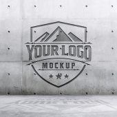 Vintage Wall Logo Mockup