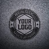 Asphalt Engrave Logo Mockup