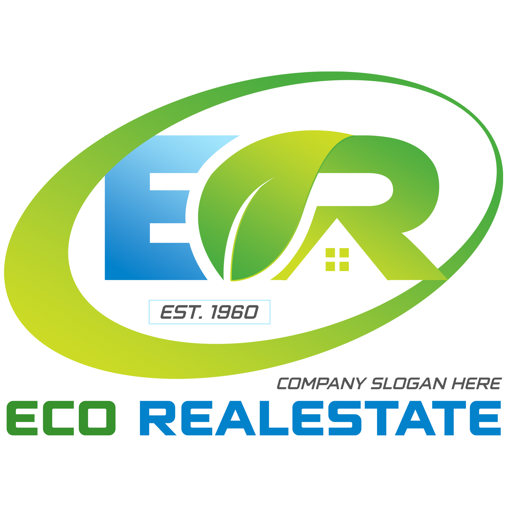 Eco Real Estate Logo Design GraphicsFamily
