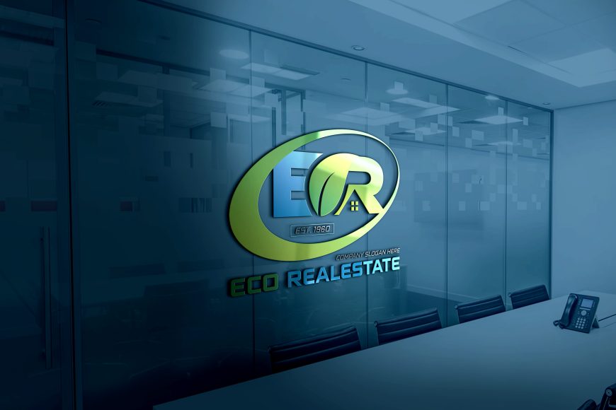 Eco Real Estate Logo Design GraphicsFamily