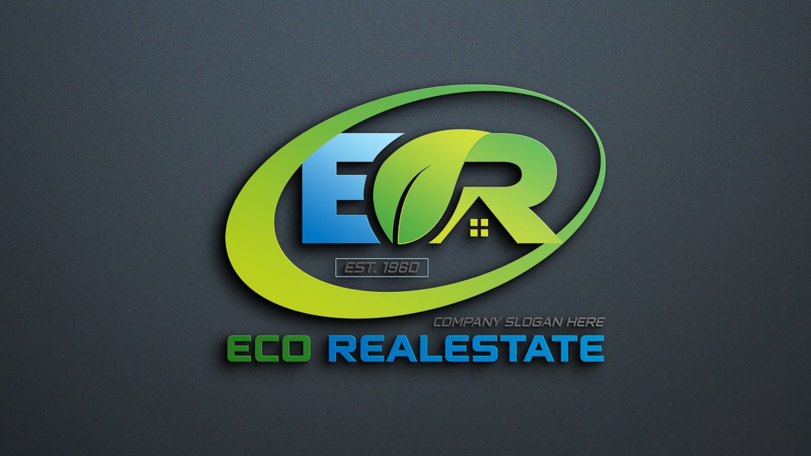 Eco Real Estate Logo Design GraphicsFamily