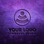 Logo Mockup on Dark Purple Background