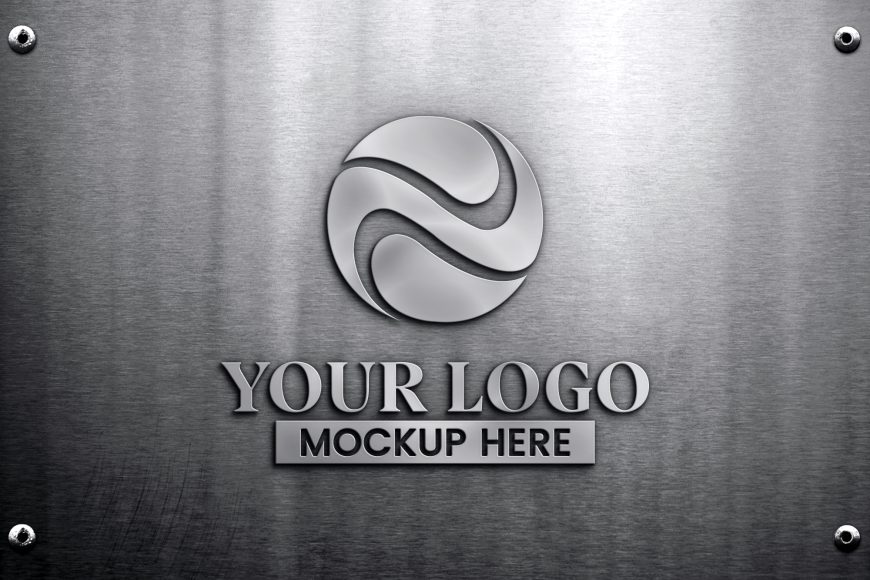 Stainless Steel Logo Mockup