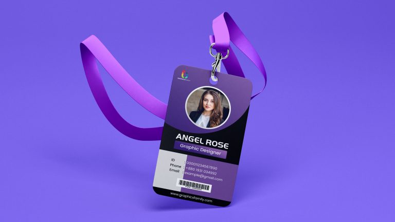 ID Badge Template Design – GraphicsFamily