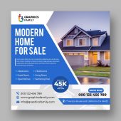 Free Modern Real Estate Social Media Post Design Template