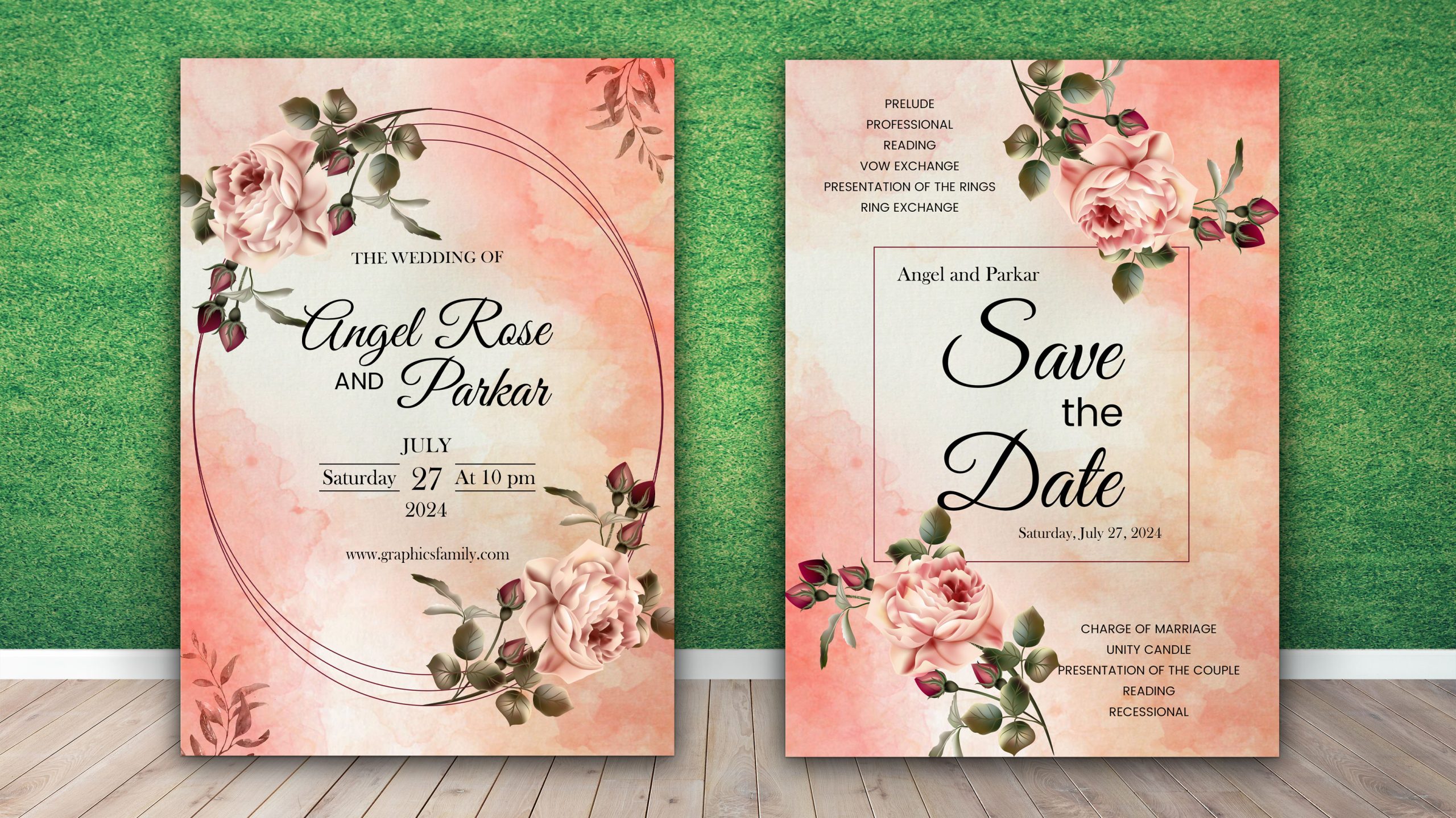 Free Wedding Card Design – GraphicsFamily