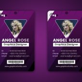 Modern Id Card Design with Purple Color