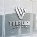 Office Window 3D Logo Mockup