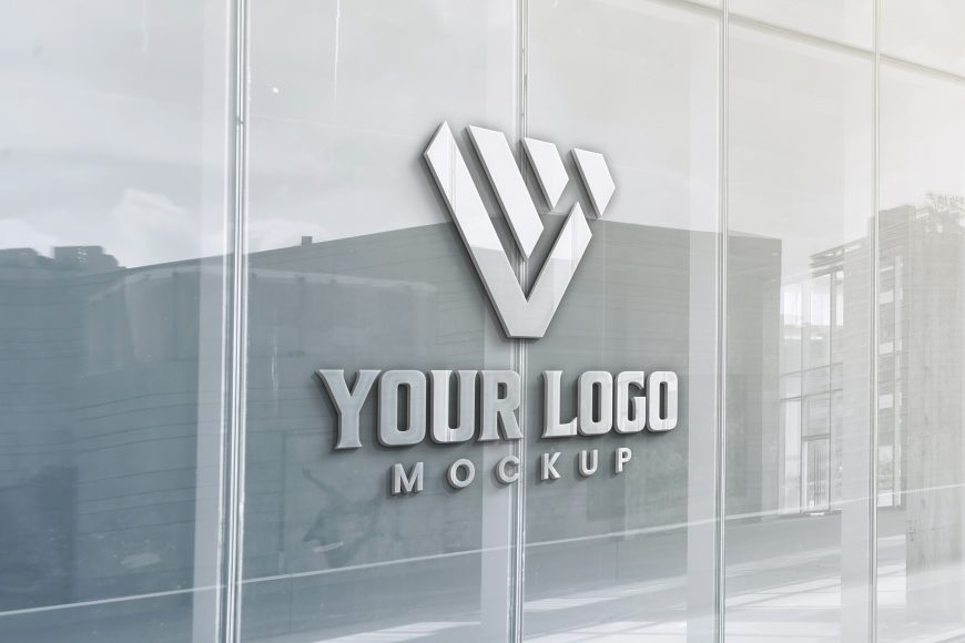 Office Window 3D Logo Mockup