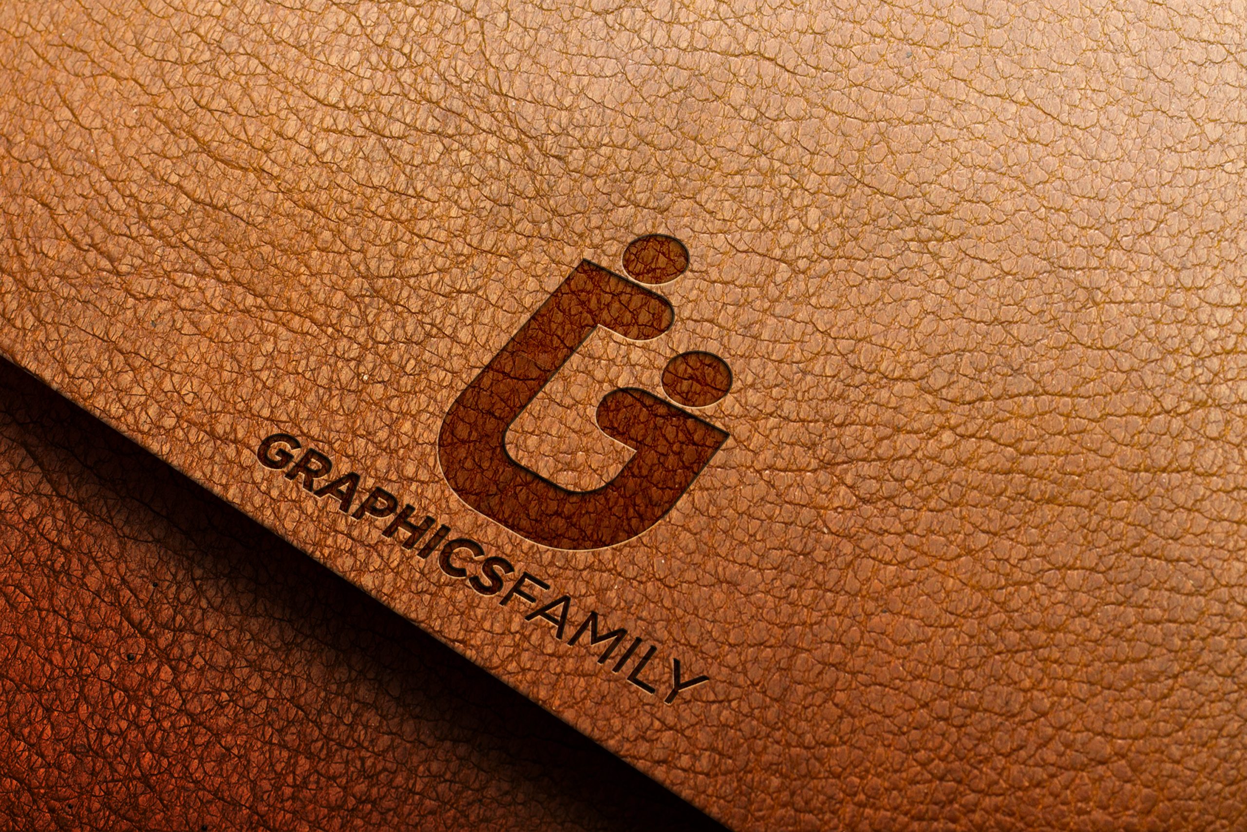 Stamping Leather Logo Mockup