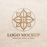 Editable Logo Mockup on Kraft Paper Texture