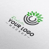 Paper Texture Logo Mockup