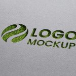 Free Realistic Paper Cut Logo Mockup