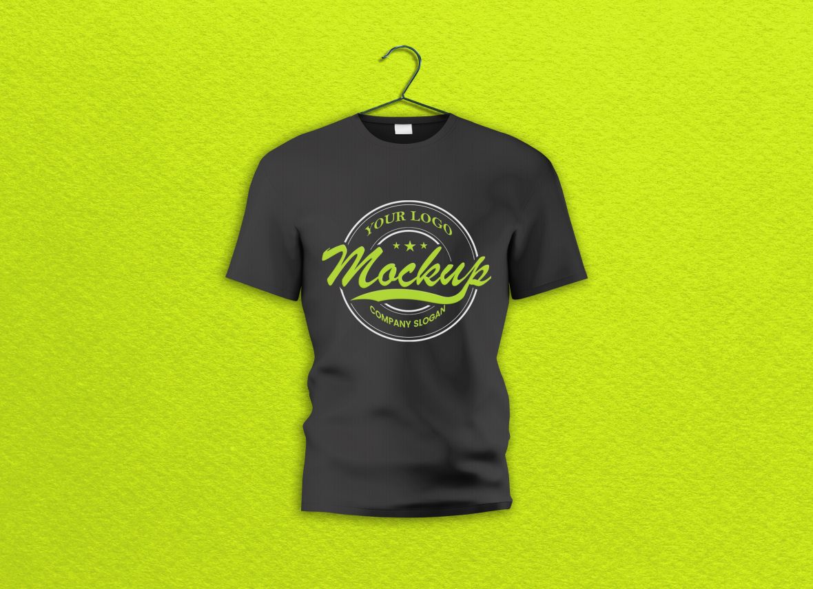 Free Realistic T-Shirt Mockup by GraphicsFamily
