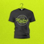 Free Realistic T-Shirt Mockup by GraphicsFamily