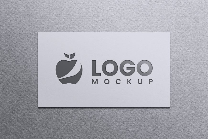 Plate Engraved Logo Mockup