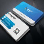 Blue modern business card professional template