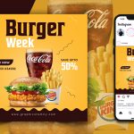 Burger&Coke Instagram Post Design