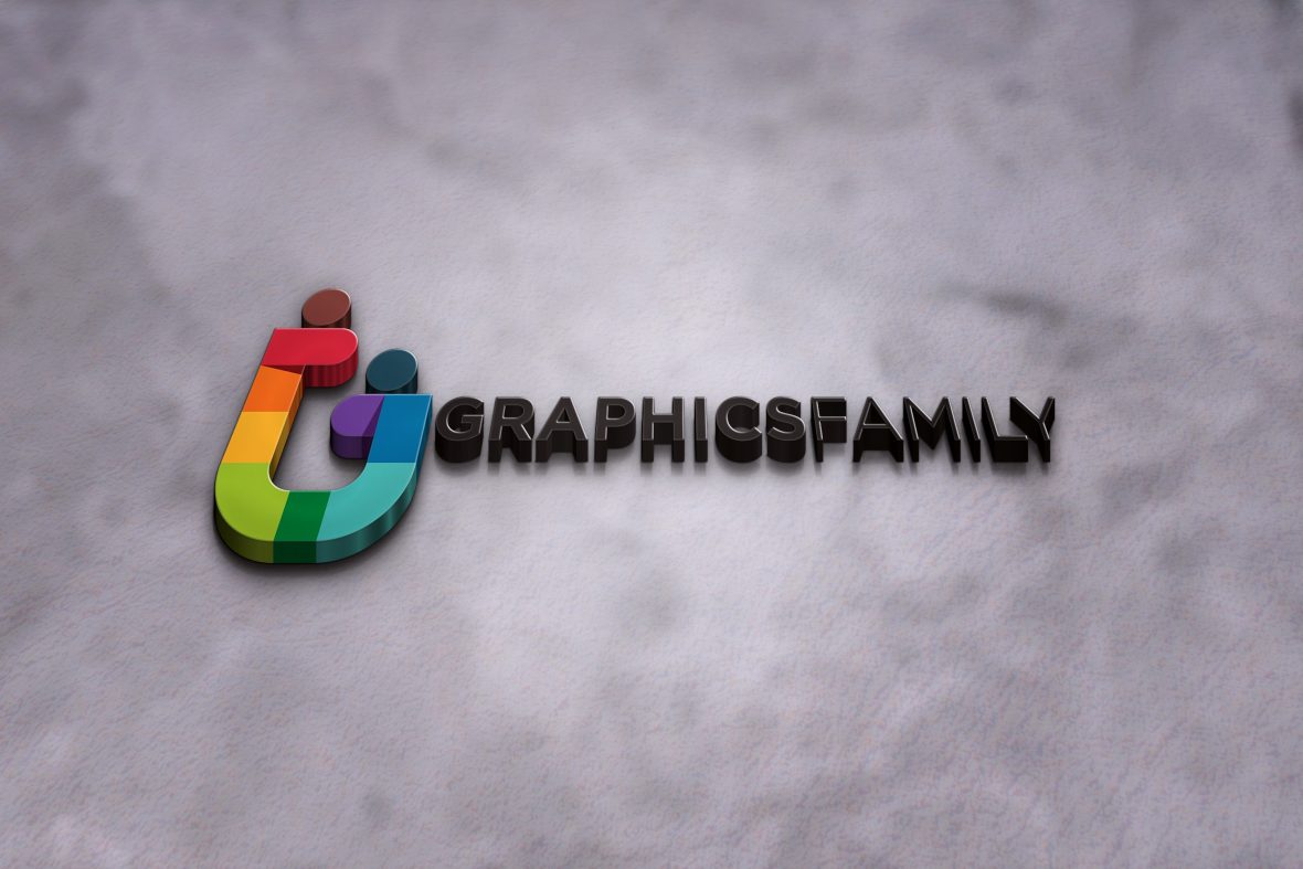3D logo mockups with metal and glass effects – GraphicsFamily