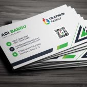Free Modern White Business Card Idea Template Design