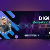 Free marketing Facebook cover and page banner template