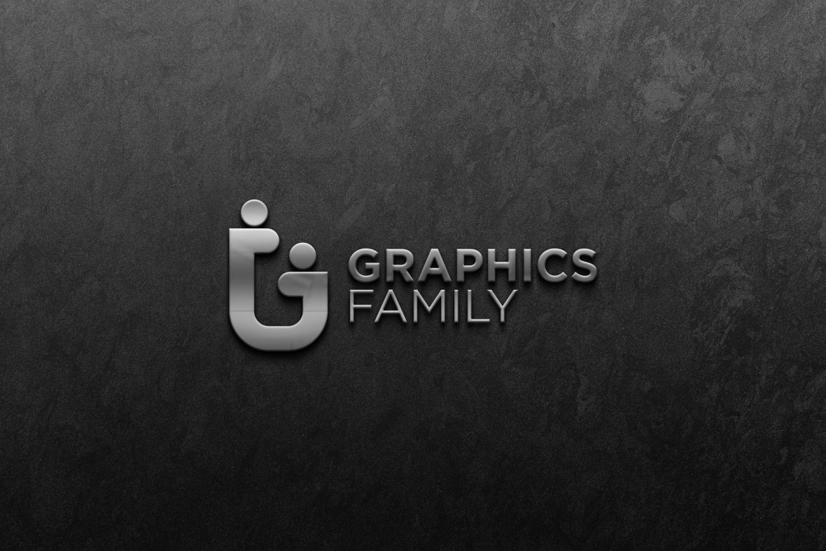 Metal Signage Logo Mockup GraphicsFamily