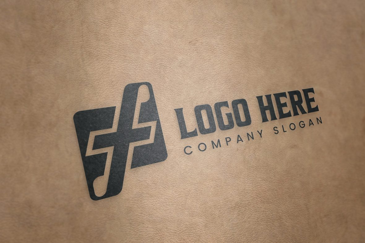 Real Paper texture Logo Mockup by GraphicsFamily
