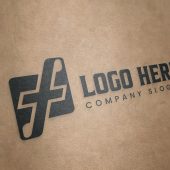 Real Paper Texture Logo Mockup