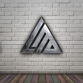 White Brick Wall Logo Mockup
