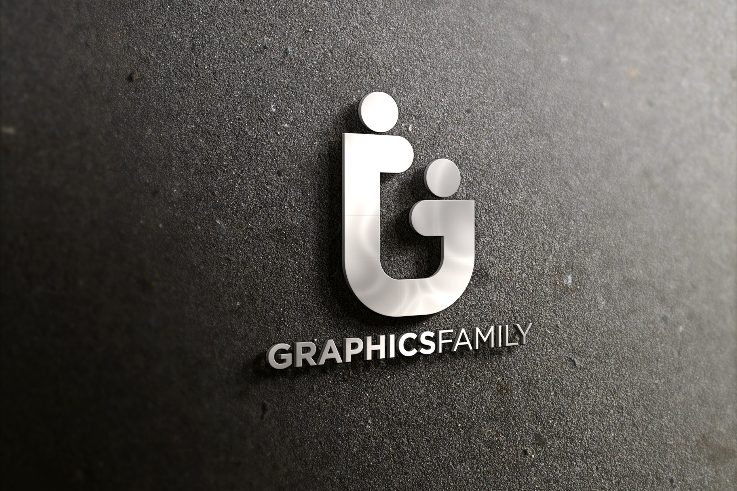 Free Download Realistic Silver 3D Mockup For Logo
