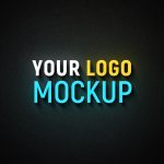 Neon Light Logo Mockup