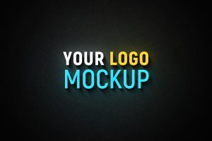 Neon Light Logo Mockup – GraphicsFamily