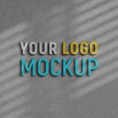 Sunlight Glowing Sign Logo Mockup