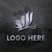 3D Steel Logo Mockup