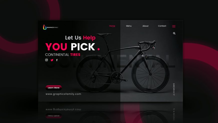 Banner for bicycle e-commerce website