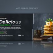 Restaurant food menu web banner template