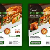 Creative Restaurant Food Flyer Design Template