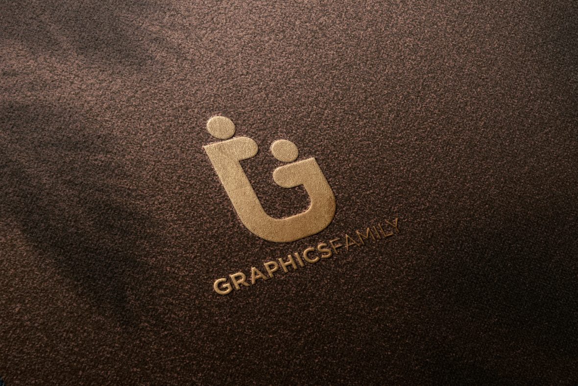 Gold foil logo mockup – GraphicsFamily