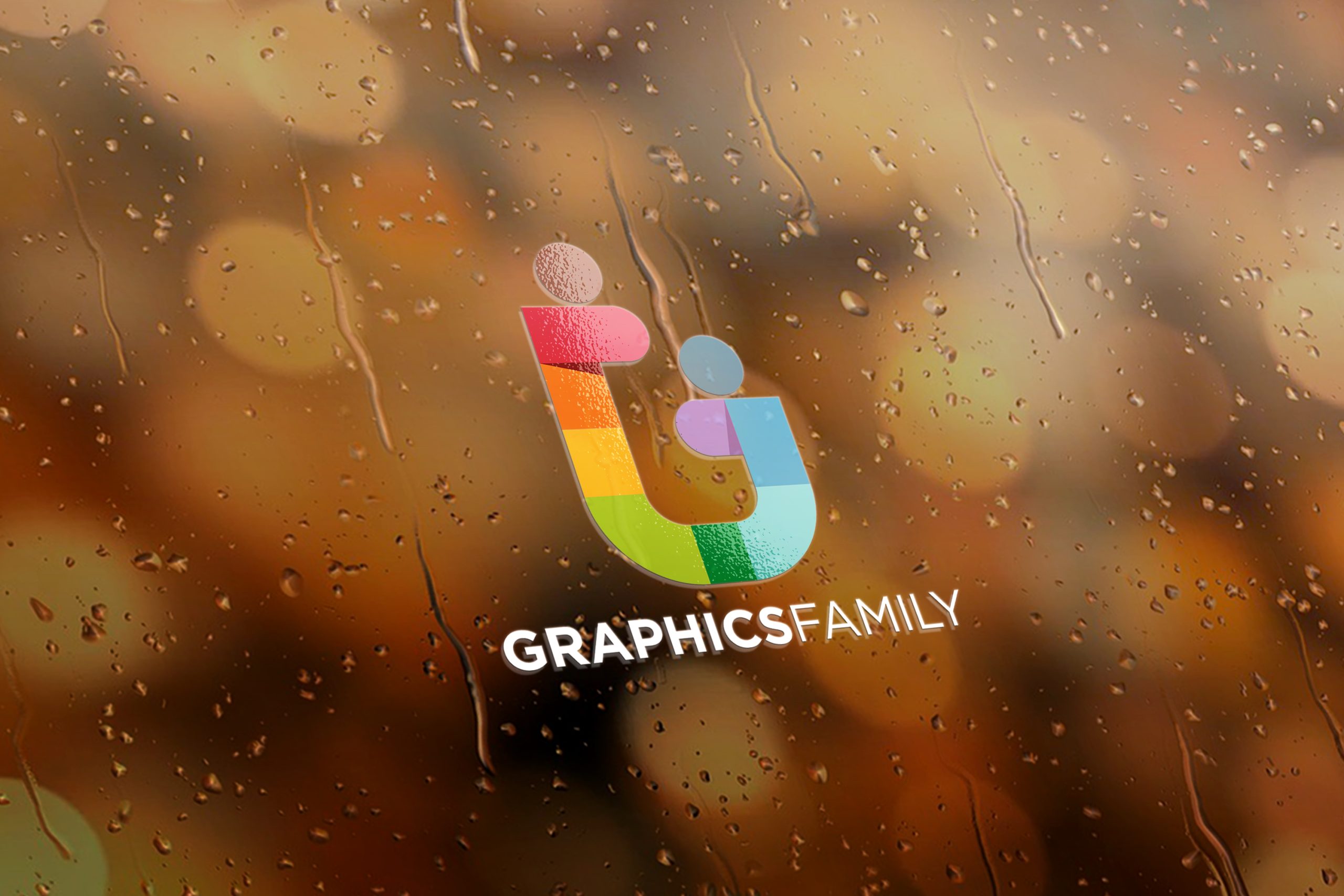 Water Drop Glass Logo Mockup