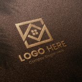 Gold foil logo mockup