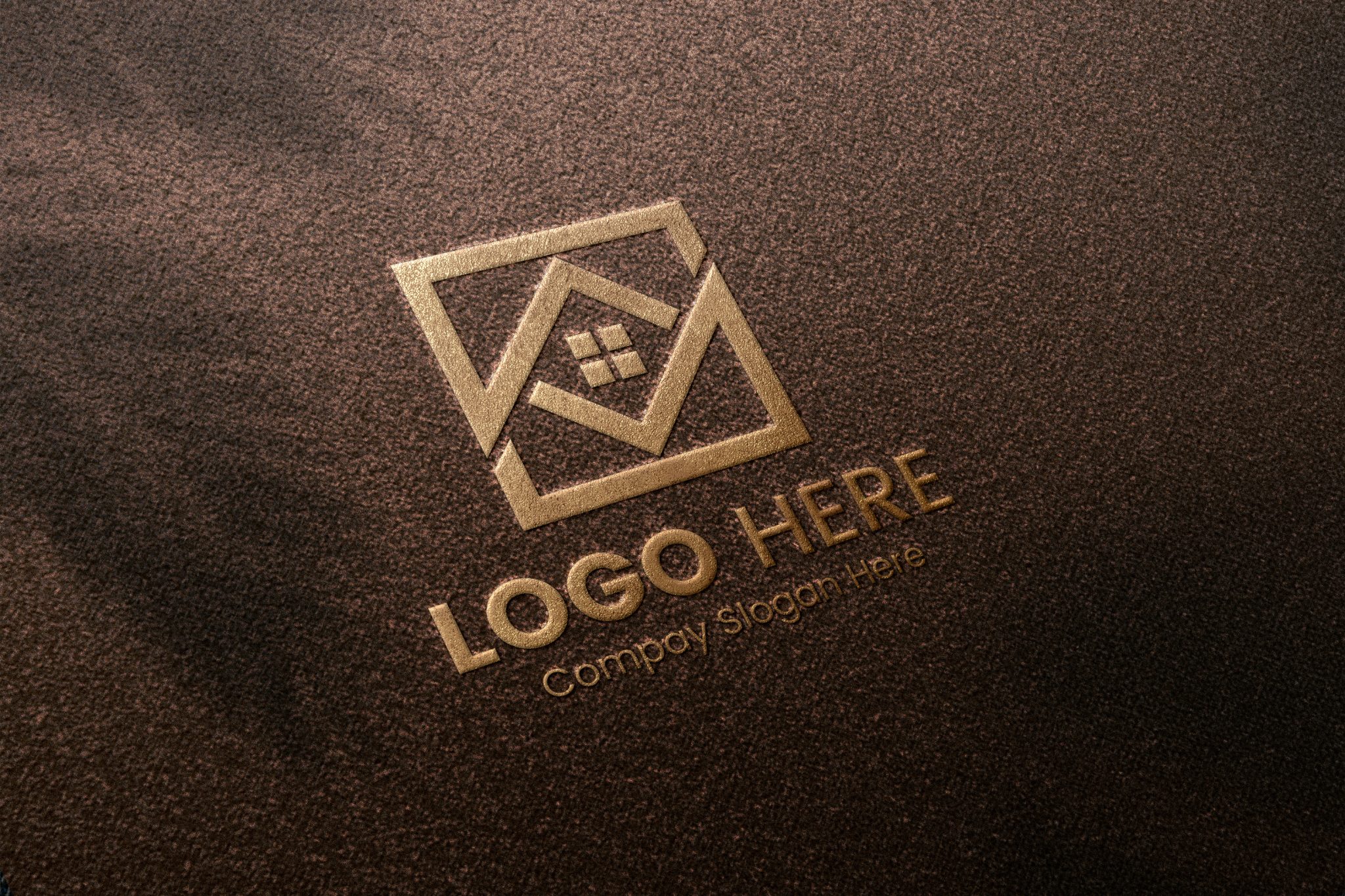 Gold foil logo mockup – GraphicsFamily