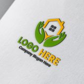 3D Logo Mockup Inside Paper Box