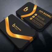 Elegant Black and Gold Business Card Template