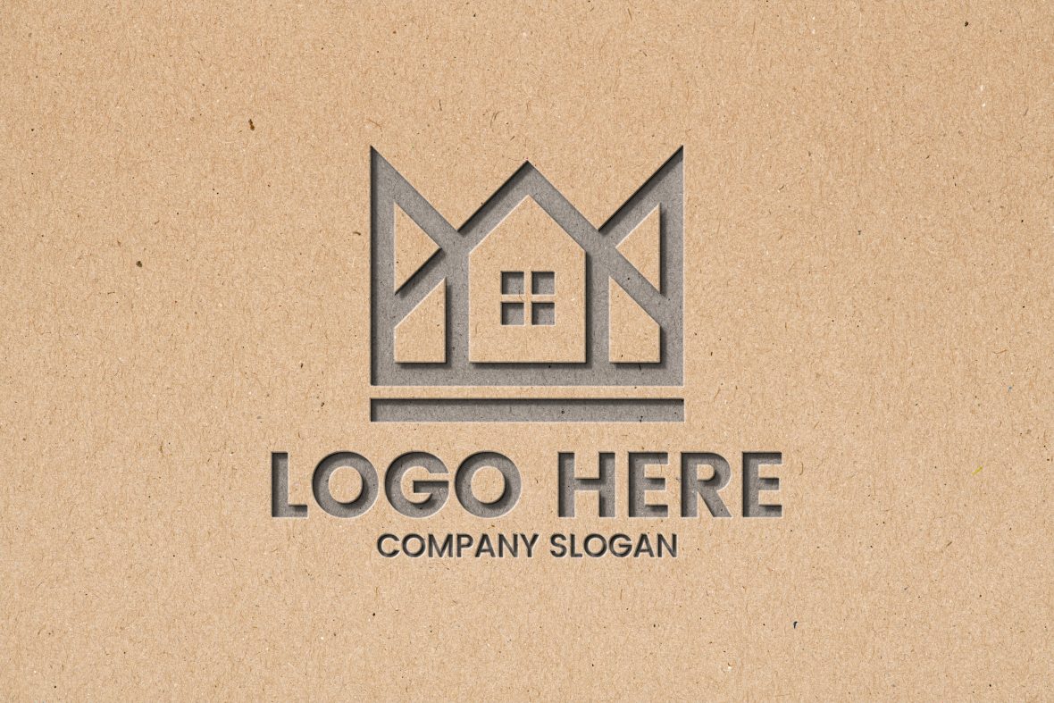 Free Download Free Brown Texture Debossed Logo Mockup