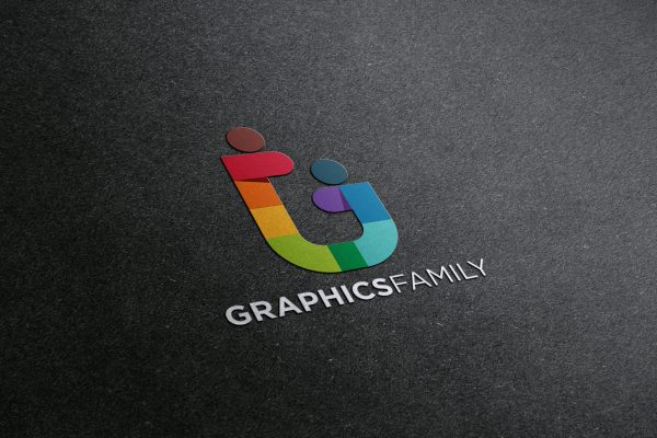 Logo mockup on a black fabric – GraphicsFamily