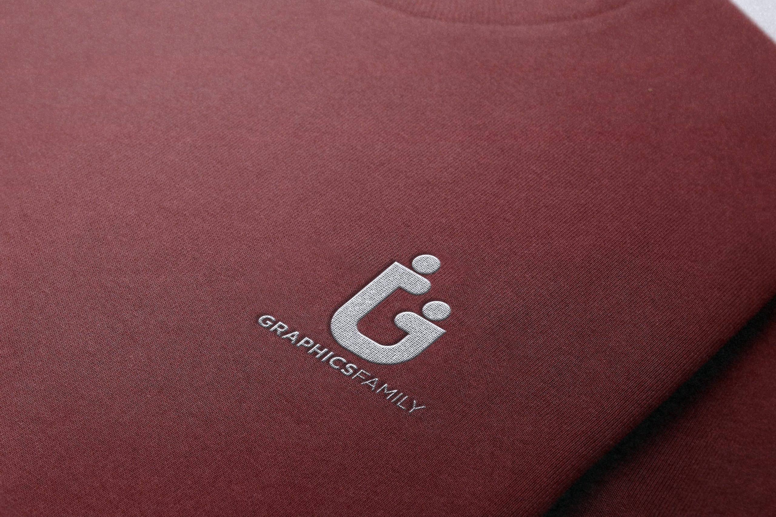 Free Clothing Textured Embroidered Logo Mockup