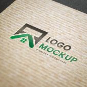 Free Realistic Printed Paper Logo Mockup PSD