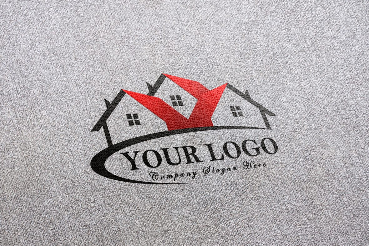 PSD white fabric mockup logo realistic by GraphicsFamily