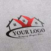 PSD white fabric mockup logo realistic